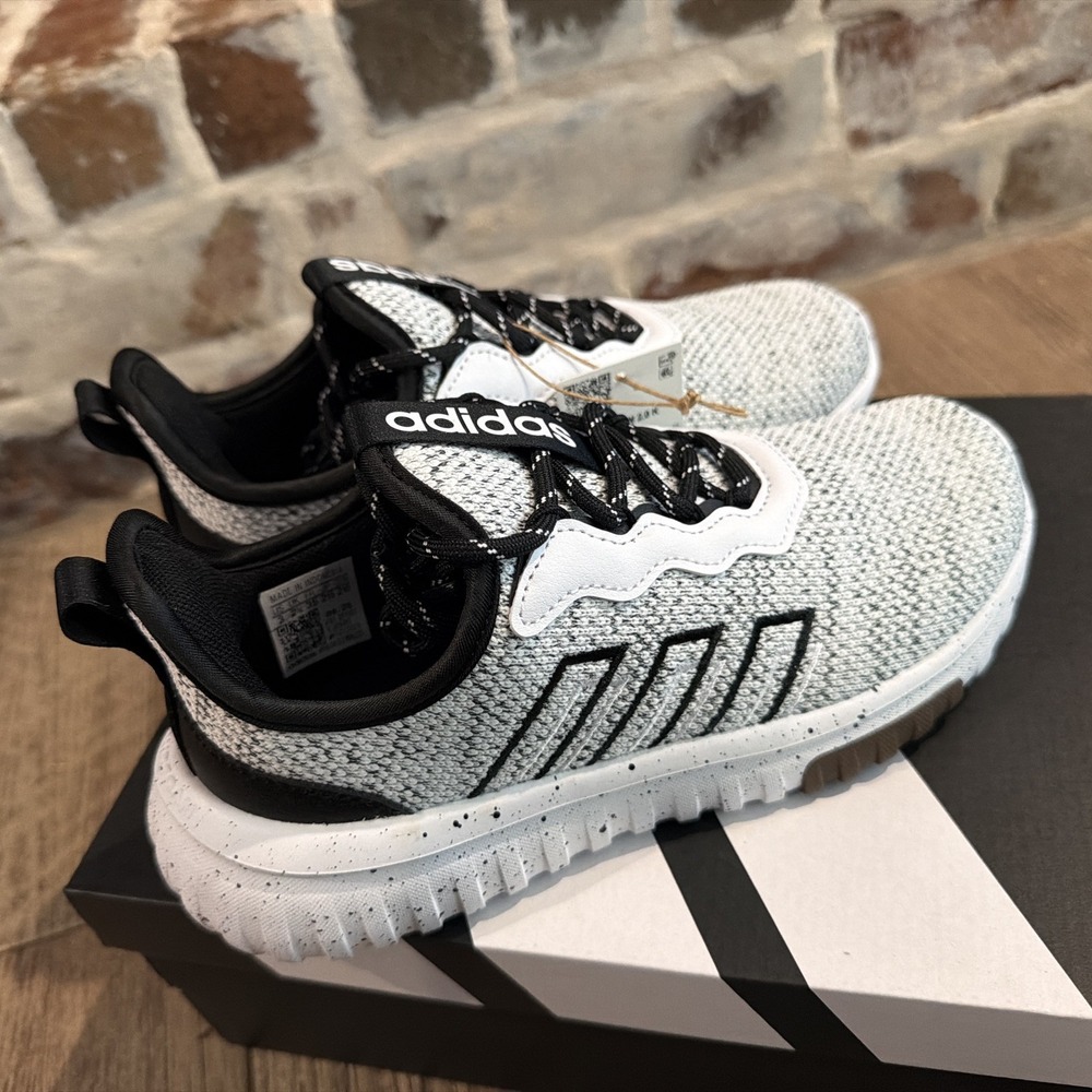 Adidas Kaptir Flow 2.0 Running Shoe JR8091 Grey/Black/White Size 3 Youth Unisex - Picture 3 of 6
